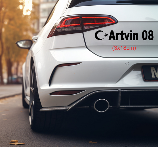 Memleket Plaka Aufkleber Sticker deine Heimat Türkei Kennzeichen Artvin