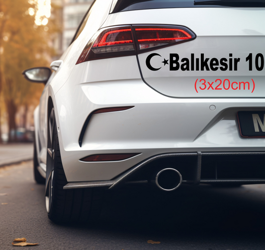 Memleket Plaka Aufkleber Sticker deine Heimat Türkei Kennzeichen Balikesir
