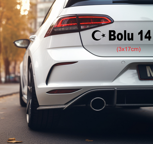 Memleket Plaka Aufkleber Sticker deine Heimat Türkei Kennzeichen Bolu