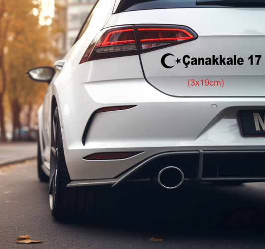 Memleket Plaka Aufkleber Sticker deine Heimat Türkei Kennzeichen Canakkale