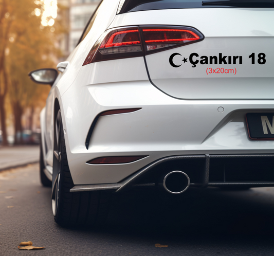 Memleket Plaka Aufkleber Sticker deine Heimat Türkei Kennzeichen Cankiri