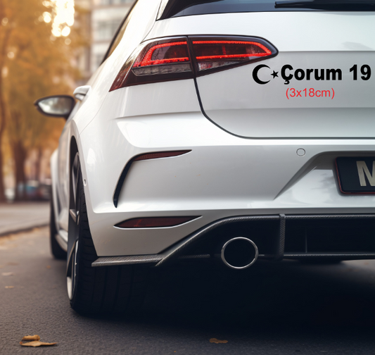 Memleket Plaka Aufkleber Sticker deine Heimat Türkei Kennzeichen Corum