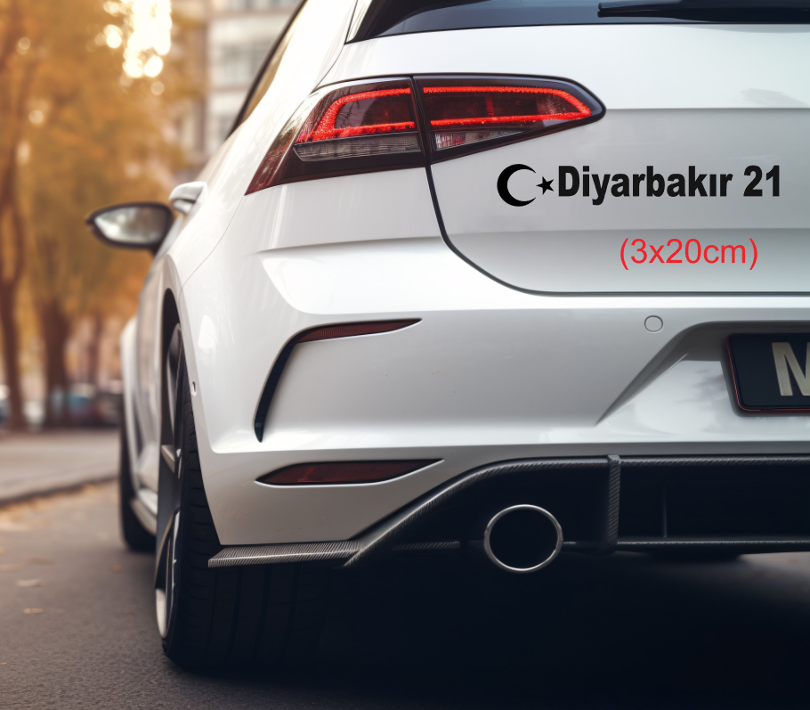 Memleket Plaka Aufkleber Sticker deine Heimat Türkei Kennzeichen Diyarbakir 3x20cm