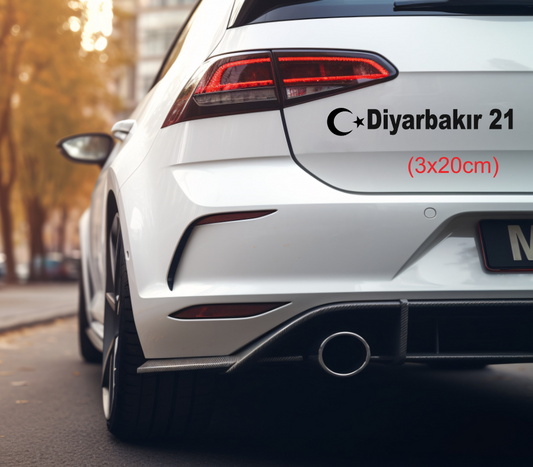 Memleket Plaka Aufkleber Sticker deine Heimat Türkei Kennzeichen Diyarbakir 3x20cm