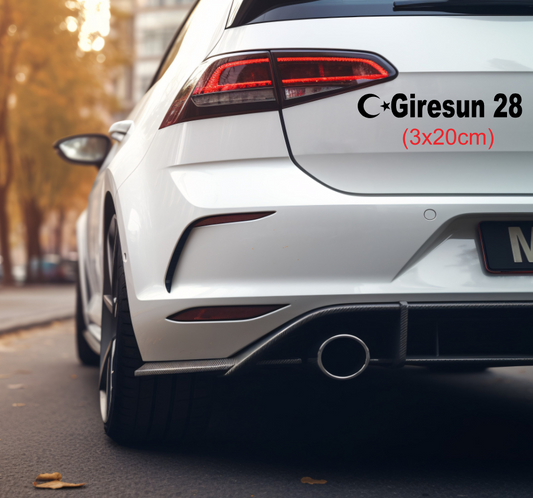 Memleket Plaka Aufkleber Sticker deine Heimat Türkei Kennzeichen Giresun