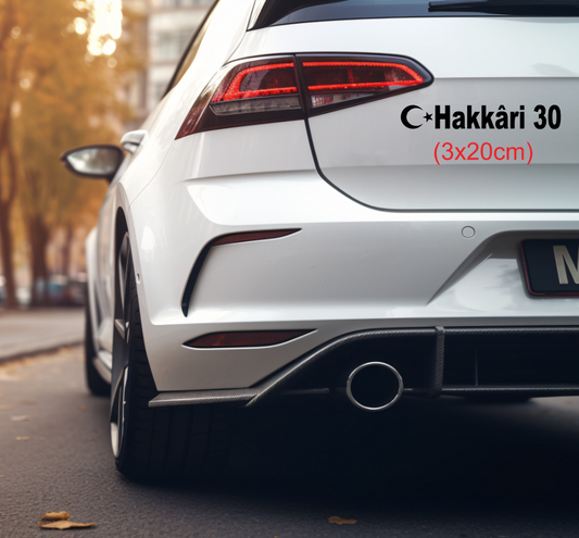 Memleket Plaka Aufkleber Sticker deine Heimat Türkei Kennzeichen Hakkari
