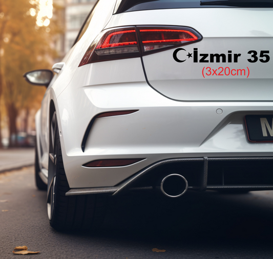 Memleket Plaka Aufkleber Sticker deine Heimat Türkei Kennzeichen Izmir