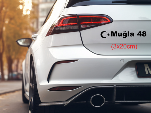 Memleket Plaka Aufkleber Sticker deine Heimat Türkei Kennzeichen Mugla