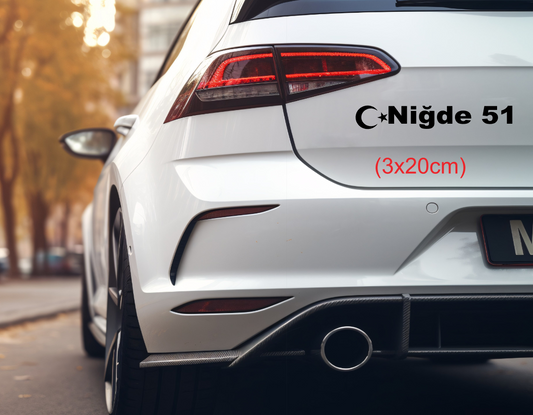 Memleket Plaka Aufkleber Sticker deine Heimat Türkei Kennzeichen Nigde