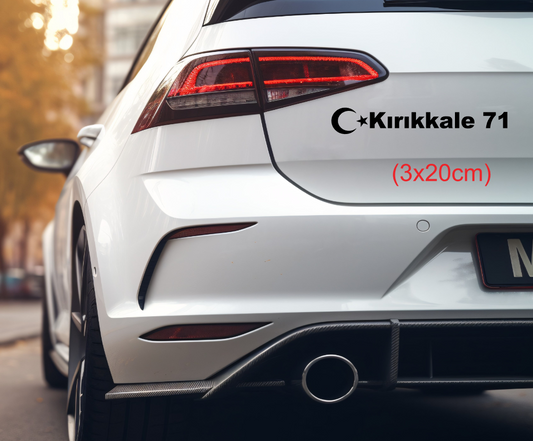 Memleket Plaka Aufkleber Sticker deine Heimat Türkei Kennzeichen Kirikkale