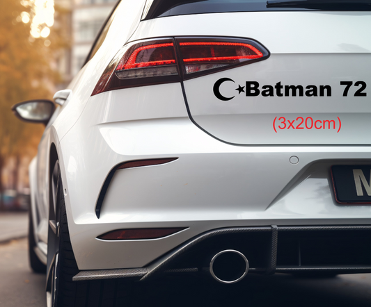 Memleket Plaka Aufkleber Sticker deine Heimat Türkei Kennzeichen Batman
