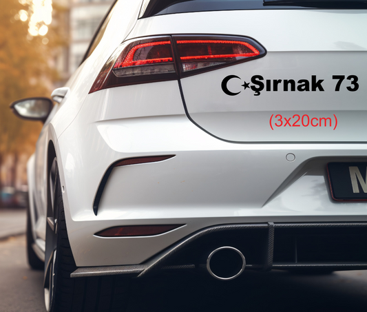 Memleket Plaka Aufkleber Sticker deine Heimat Türkei Kennzeichen Sirnak