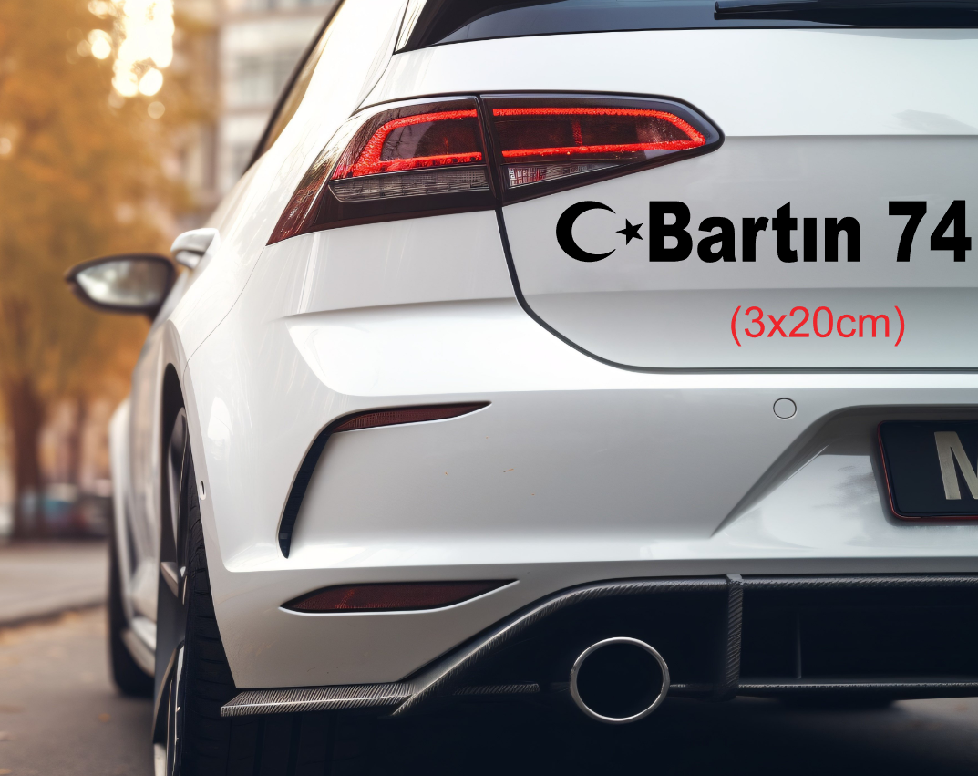 Memleket Plaka Aufkleber Sticker deine Heimat Türkei Kennzeichen Bartin