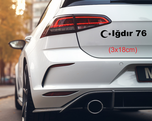 Memleket Plaka Aufkleber Sticker deine Heimat Türkei Kennzeichen Igdir