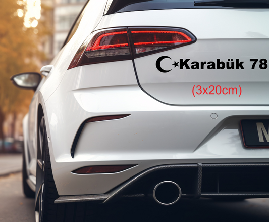 Memleket Plaka Aufkleber Sticker deine Heimat Türkei Kennzeichen Karabük