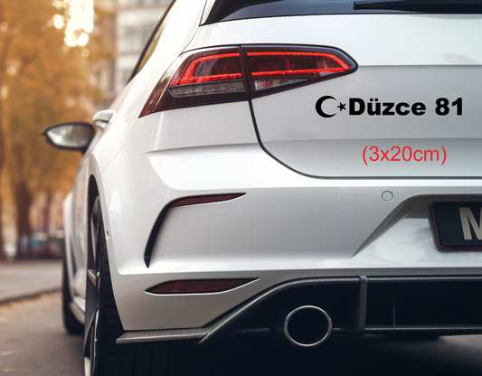Memleket Plaka Aufkleber Sticker deine Heimat Türkei Kennzeichen Düzce