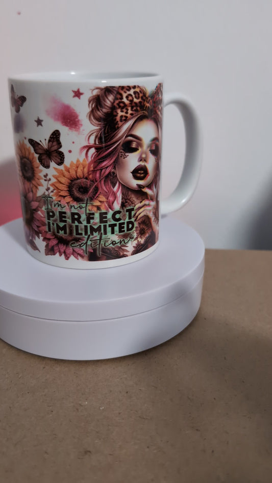 Kaffeetasse Frau Spruch Blumen Flower Motiv 27