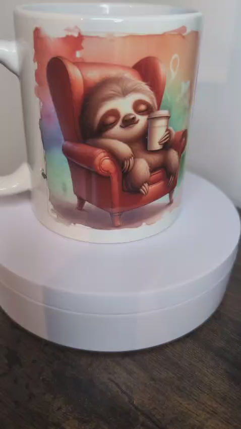 Kaffeetasse Faultier der kaffee ist kaputt ich bin immernoch müde Motiv 104