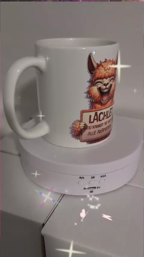 Kaffeetasse Alpaka lächle du kannst nicht alle anspucken Motiv 19