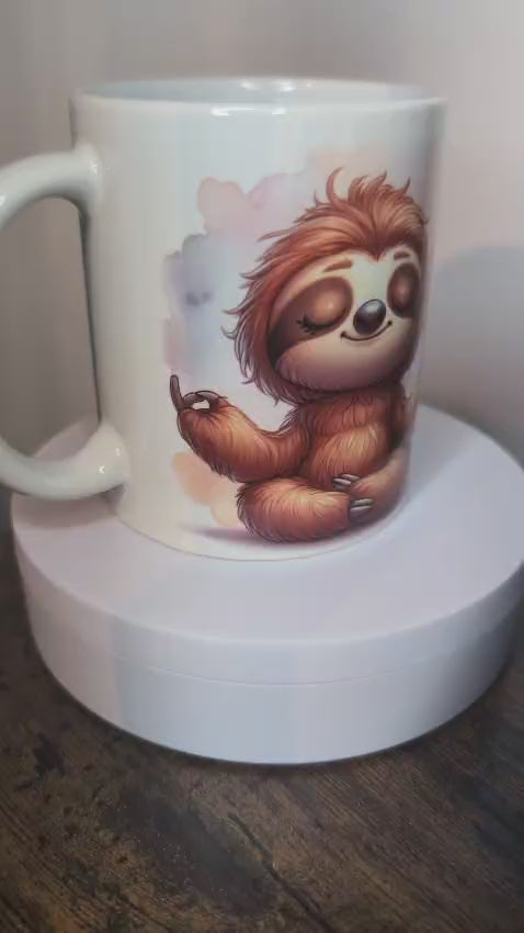 Kaffeetasse Faultier jetzt atmen mal alle mal tief ein und die idioten nicht mehr aus Motiv 101
