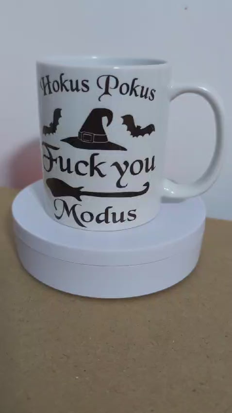Kaffeetasse Hokus Pokus Fuck You Modus Motiv 60