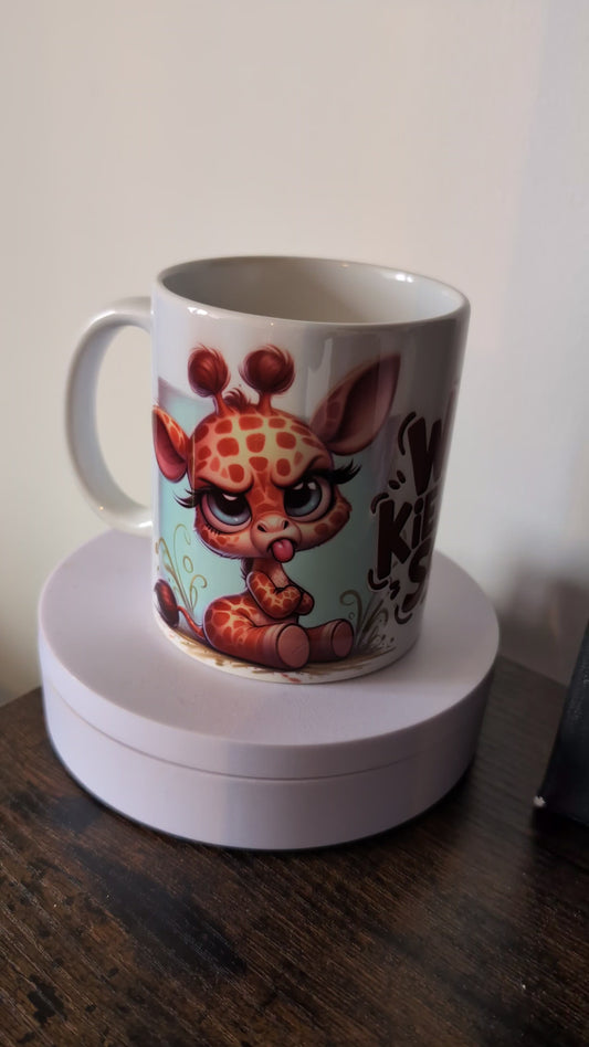 Kaffeetasse Giraffe wat kiekstn so Spruch Motiv 142