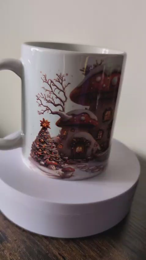 Kaffeetasse Weihnachten Schneemann Pilz Spruch Motiv 108