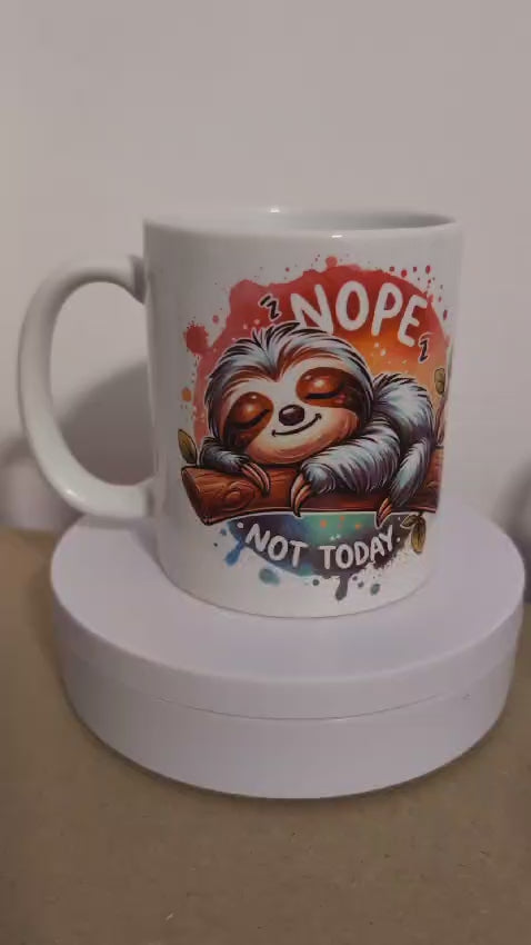 Kaffeetasse Faultier Nope not today Motiv 43