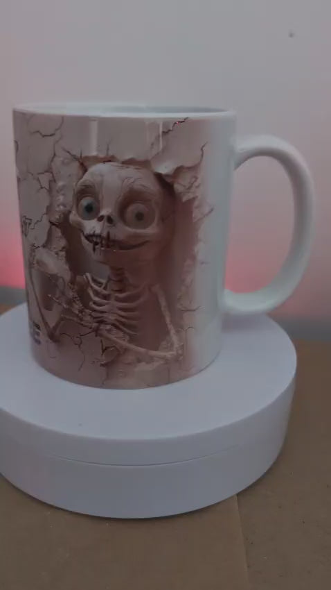 Kaffeetasse du bist nicht du selbst vor dem ersten Kaffee Skelett Motiv 35