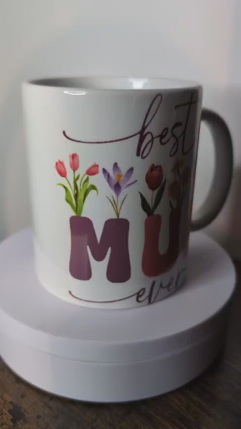 Kaffeetasse best mum ever Mama Mutter Spruch Motiv 98