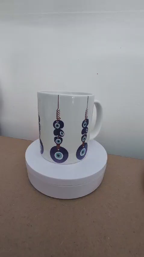 Kaffeetasse Nazar Boncuk Schutz vor Bösen Augen Motiv 54