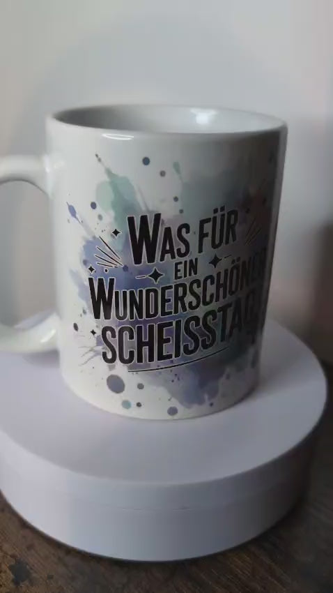 Kaffeetasse Elefant was für ein wunderschöner Scheisstag Spruch Motiv 97
