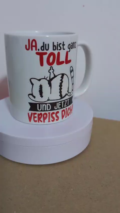 Kaffeetasse Katze verpiss dich Motiv 59