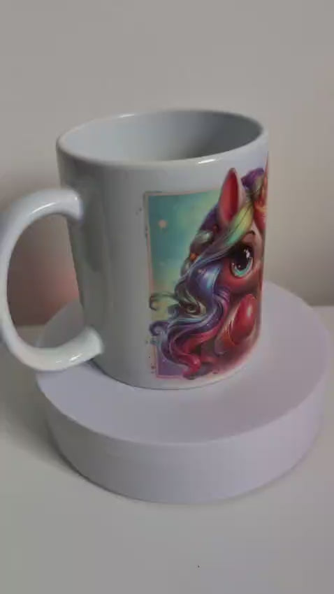 Kaffeetasse Einhorn Komm noch näher und es klatscht Glitzer  Motiv 78