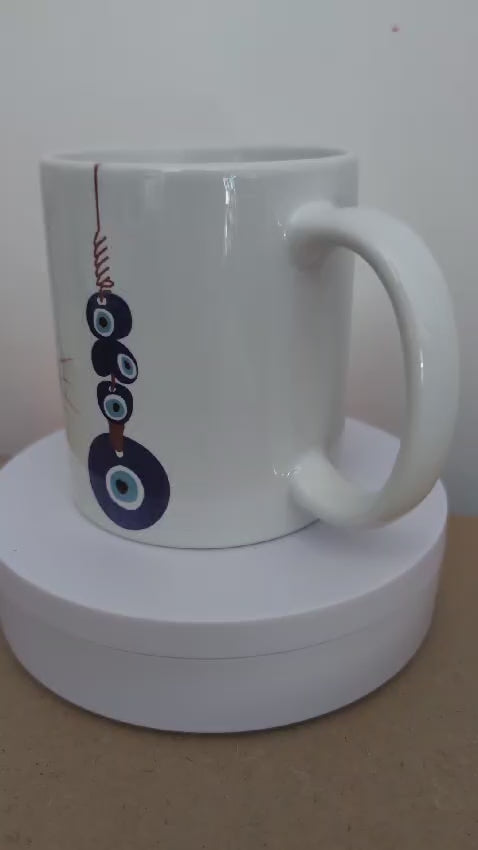 Kaffeetasse Nazar Boncuk Schutz vor Bösen Augen Motiv 55