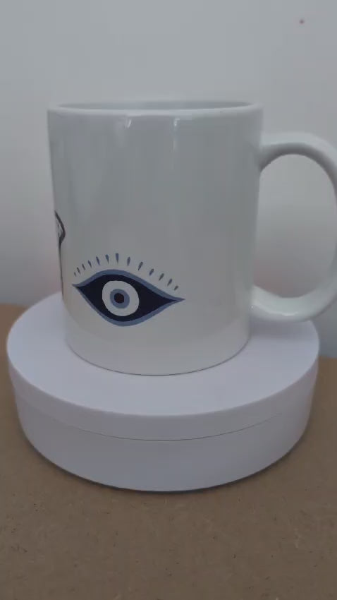 Kaffeetasse Nazar Boncuk Schutz vor Bösen Augen Motiv 56