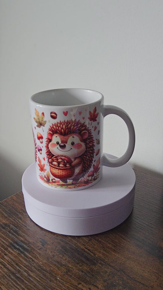 Kaffeetasse Igel glück ist es im Wald zu sein Spruch Motiv 111