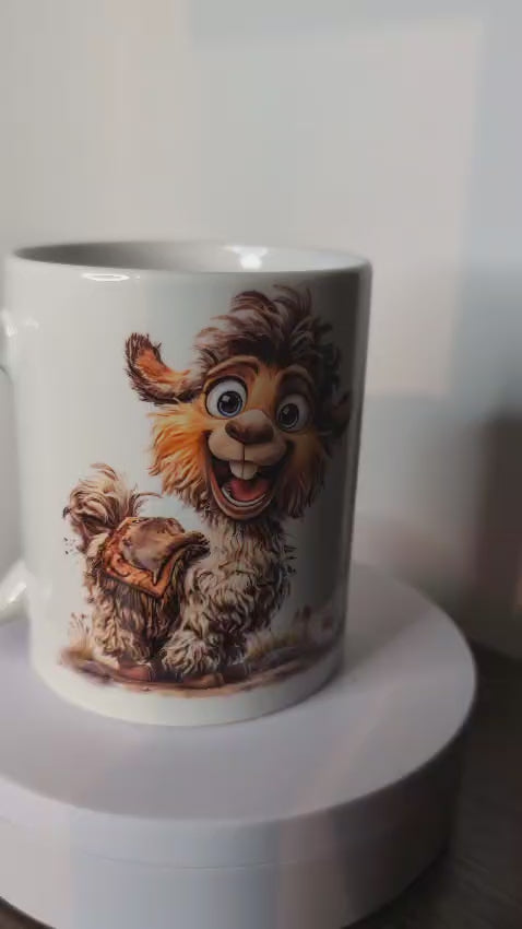 Kaffeetasse Alpaka lächle du kannst nicht alle anspucken Motiv 100