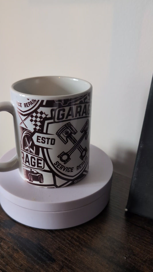 Kaffeetasse Garage Männer Papa Werkzeug Auto Spruch Motiv 139