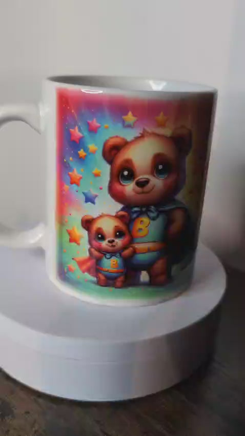 Kaffeetasse Papa du bist mein Held Teddy Motiv 88